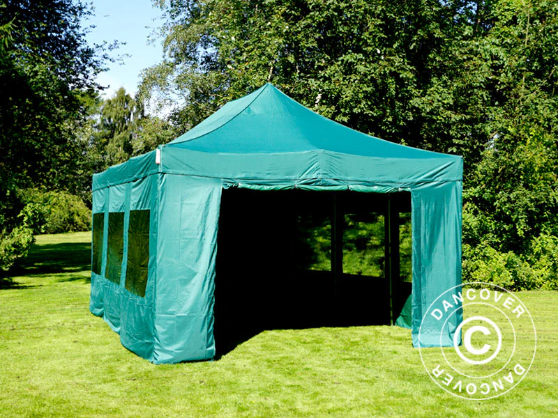 Snabbtält FleXtents PRO 4x6m Grön, inkl. 8 sidor - Image 14
