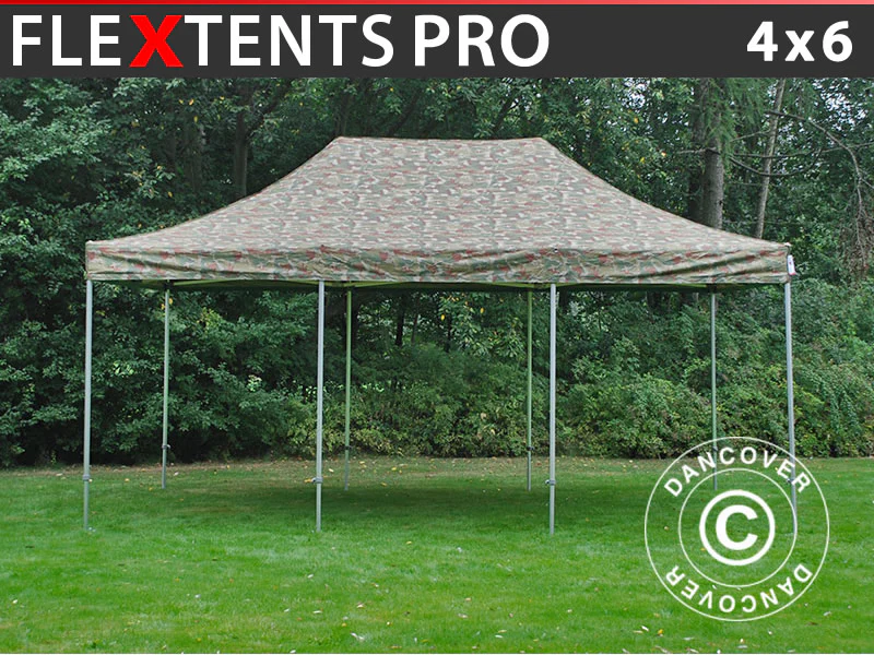 Snabbtält FleXtents PRO 4x6m Kamouflage