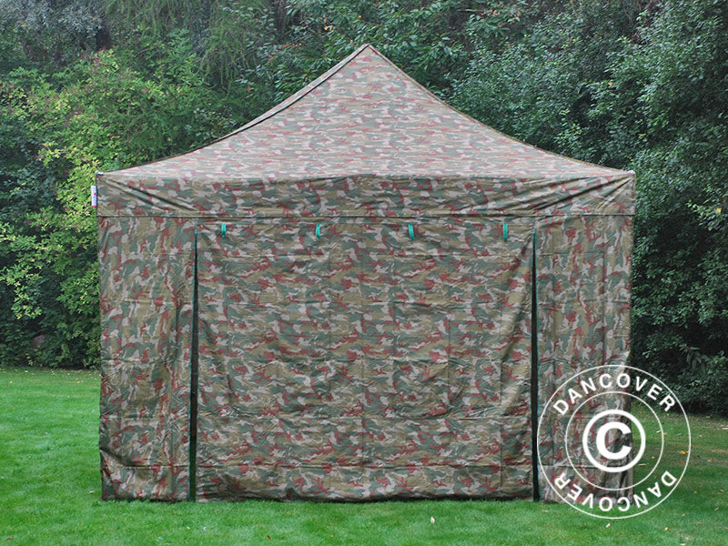 Snabbtält FleXtents PRO 4x6m Kamouflage, inkl. 8 sidor - Image 16