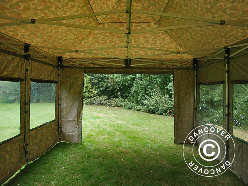 Snabbtält FleXtents PRO 4x6m Kamouflage, inkl. 8 sidor - Image 22