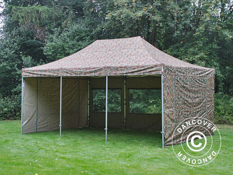 Snabbtält FleXtents PRO 4x6m Kamouflage, inkl. 8 sidor - Image 23
