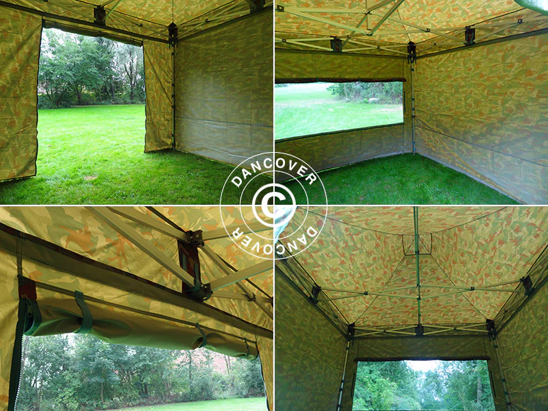 Snabbtält FleXtents PRO 4x6m Kamouflage, inkl. 8 sidor - Image 28