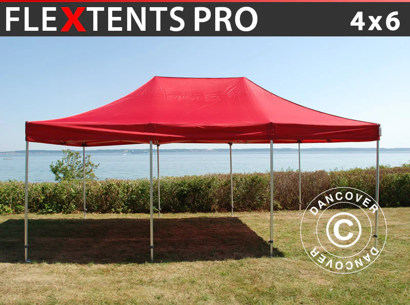 Snabbtält FleXtents PRO 4x6m Röd