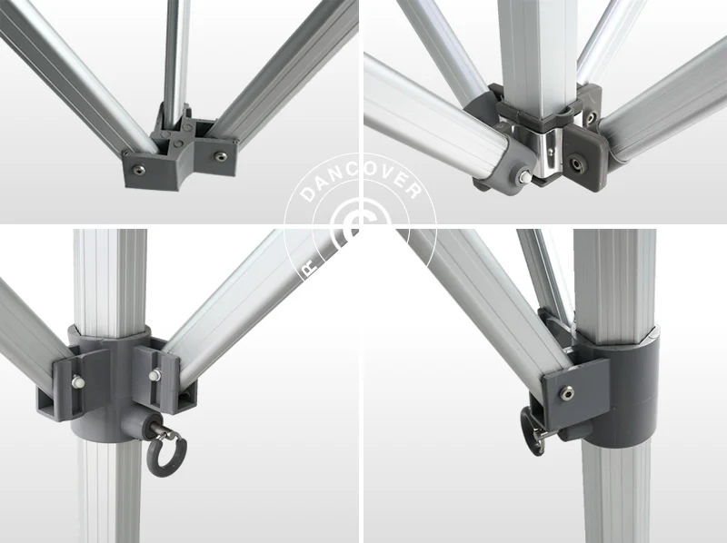 Snabbtält FleXtents PRO 4x6m Vit, inkl. 8 sider & dekorativa gardiner - Image 5