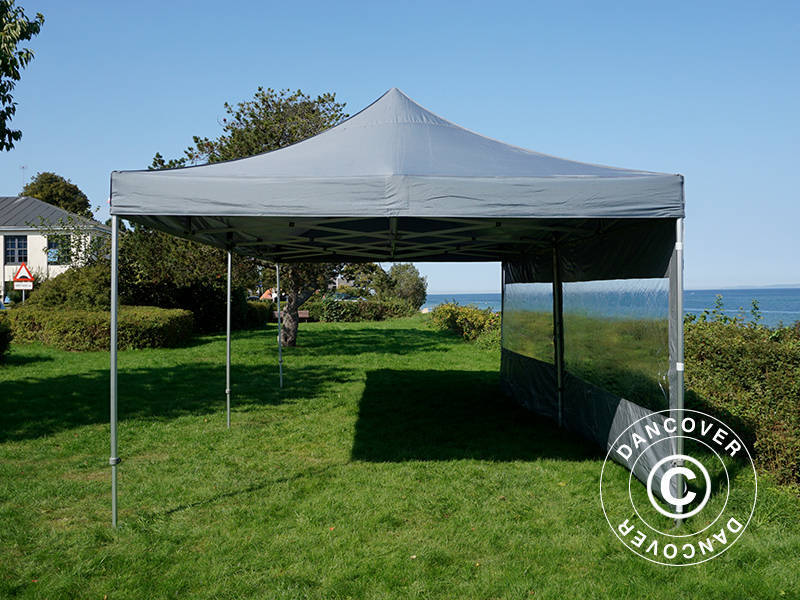 Snabbtält FleXtents PRO 4x8m Grå, inkl. 6 sidor - Image 17
