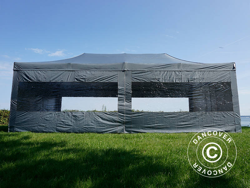 Snabbtält FleXtents PRO 4x8m Grå, inkl. 6 sidor - Image 2
