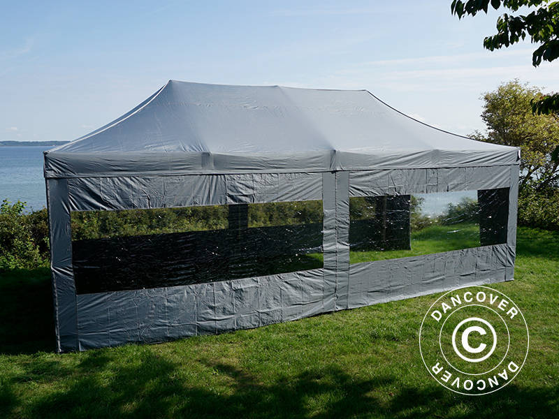 Snabbtält FleXtents PRO 4x8m Grå, inkl. 6 sidor - Image 21