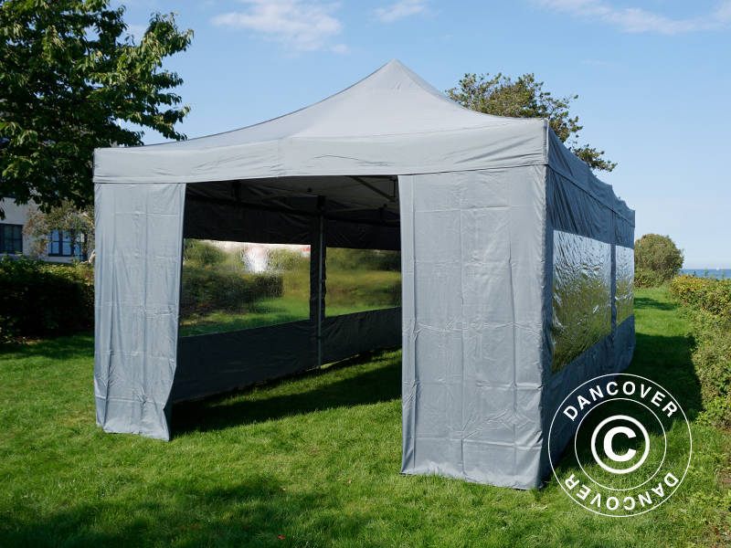 Snabbtält FleXtents PRO 4x8m Grå, inkl. 6 sidor - Image 22