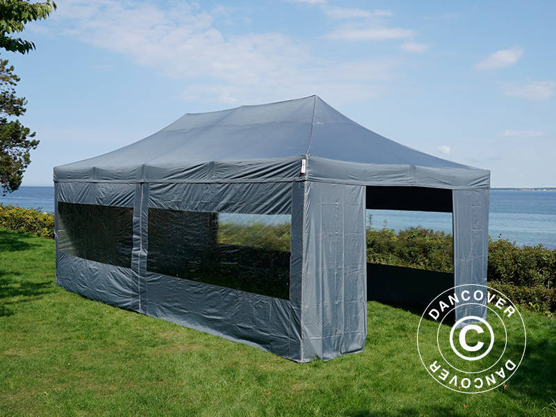 Snabbtält FleXtents PRO 4x8m Grå, inkl. 6 sidor - Image 23