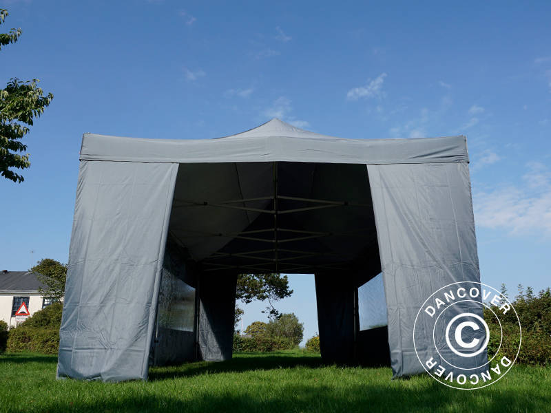 Snabbtält FleXtents PRO 4x8m Grå, inkl. 6 sidor - Image 24