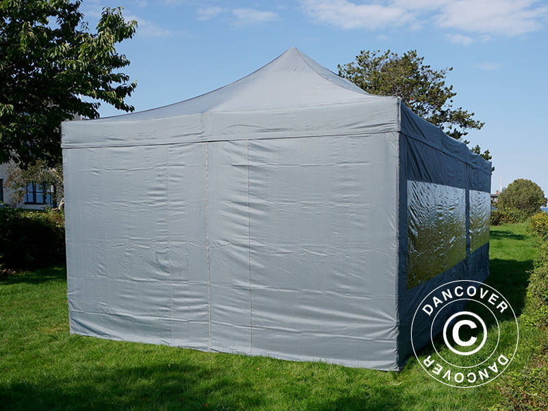 Snabbtält FleXtents PRO 4x8m Grå, inkl. 6 sidor - Image 31