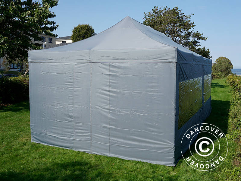 Snabbtält FleXtents PRO 4x8m Grå, inkl. 6 sidor - Image 40