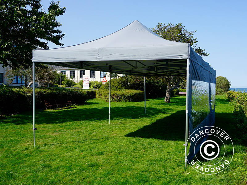 Snabbtält FleXtents PRO 4x8m Grå, inkl. 6 sidor - Image 43