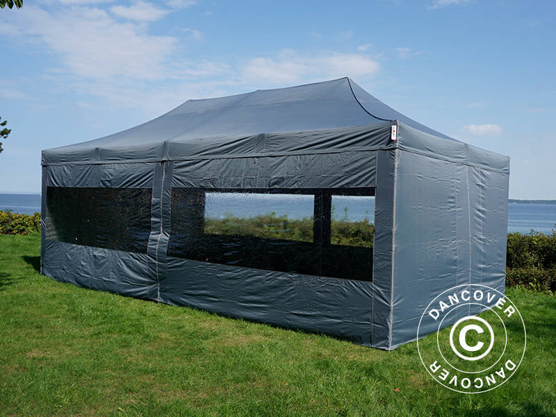 Snabbtält FleXtents PRO 4x8m Grå, inkl. 6 sidor - Image 44