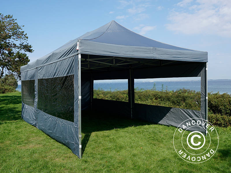 Snabbtält FleXtents PRO 4x8m Grå, inkl. 6 sidor - Image 47