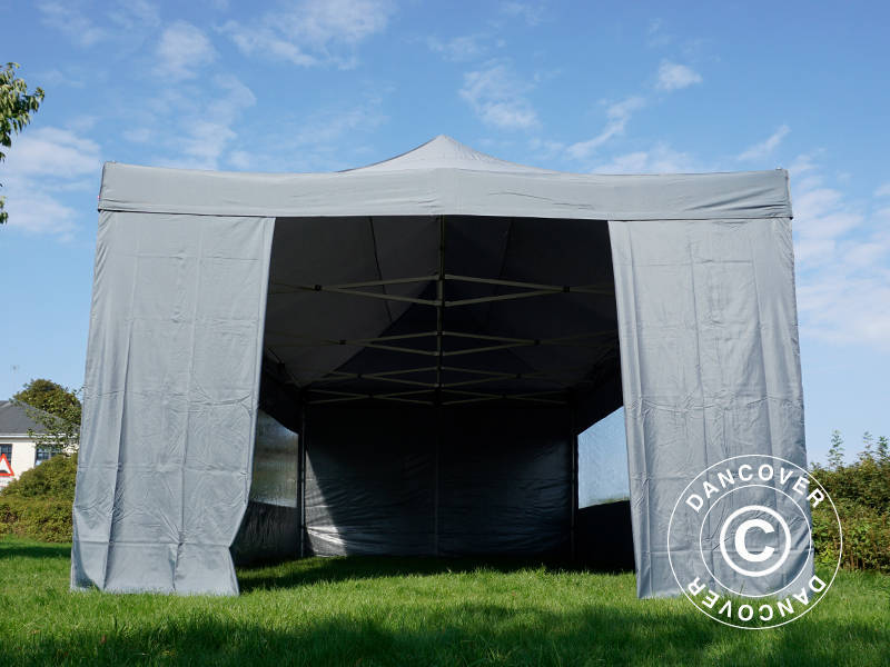 Snabbtält FleXtents PRO 4x8m Grå, inkl. 6 sidor - Image 7