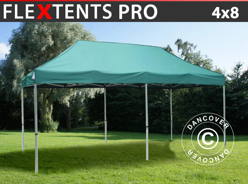 Snabbtält FleXtents PRO 4x8m Grön