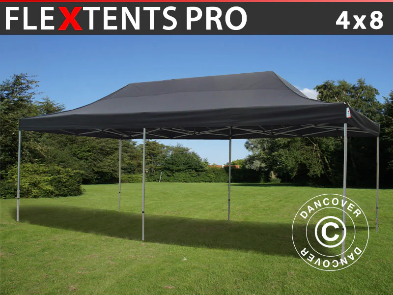 Snabbtält FleXtents PRO 4x8m Svart