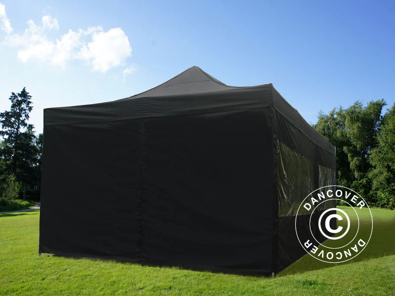 Snabbtält FleXtents PRO 4x8m Svart, inkl. 6 sider - Image 5