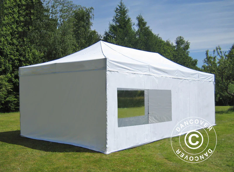 Snabbtält FleXtents PRO 4x8m Vit, Flamhämmande, inkl. 6 sidor - Image 3