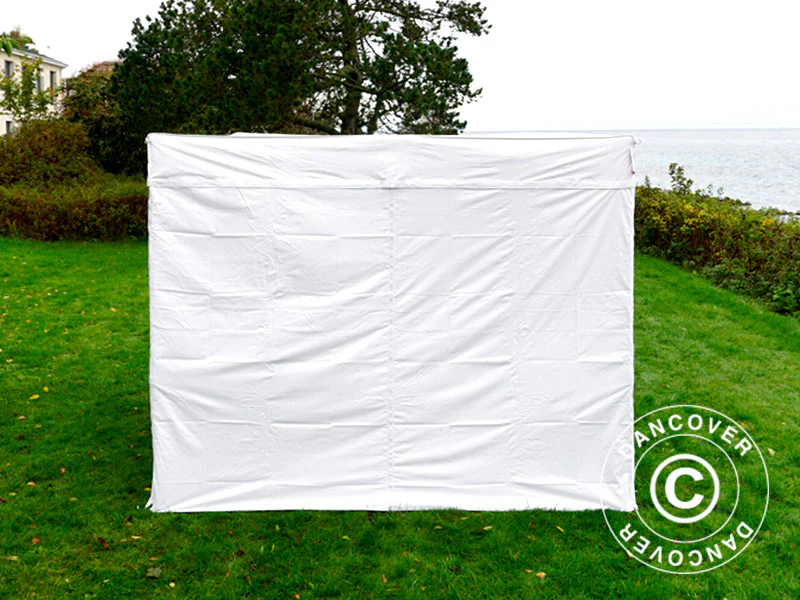 Snabbtält FleXtents® PRO Exhibition med sidoväggar, 3x3m, Vit, Flamhämmande - Image 14