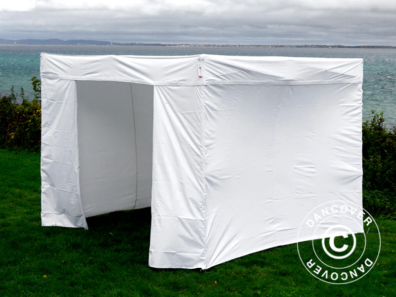 Snabbtält FleXtents® PRO Exhibition med sidoväggar, 3x3m, Vit, Flamhämmande - Image 17