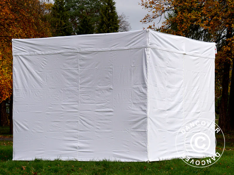 Snabbtält FleXtents® PRO Exhibition med sidoväggar, 3x3m, Vit, Flamhämmande - Image 26