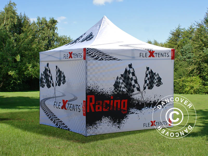 Snabbtält FleXtents PRO med fullt digitalt tryck, 3x3m, inkl. 4 sidor - Image 6