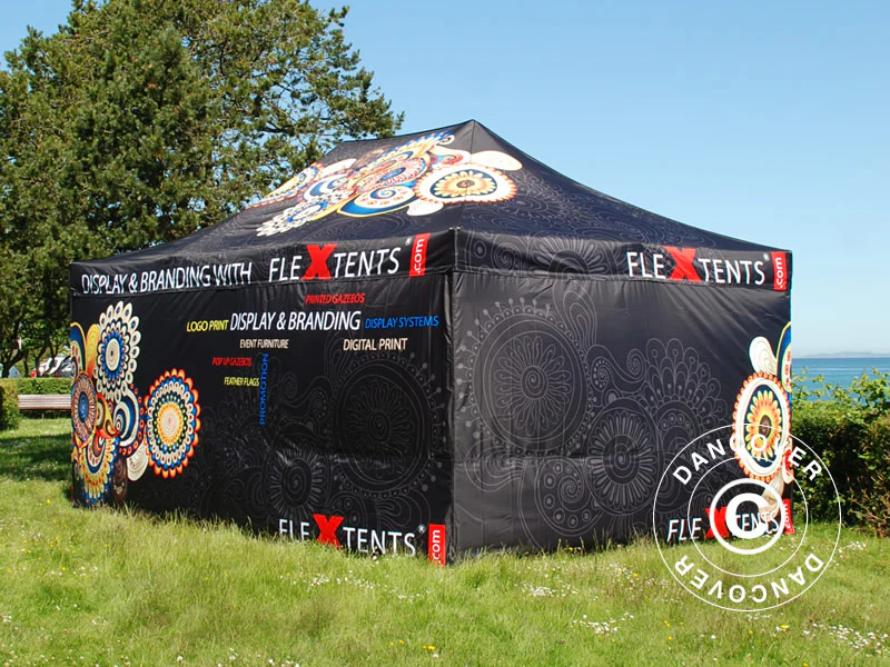 Snabbtält FleXtents PRO med fullt digitalt tryck, 3x6m, inkl. 4 sidor - Image 5