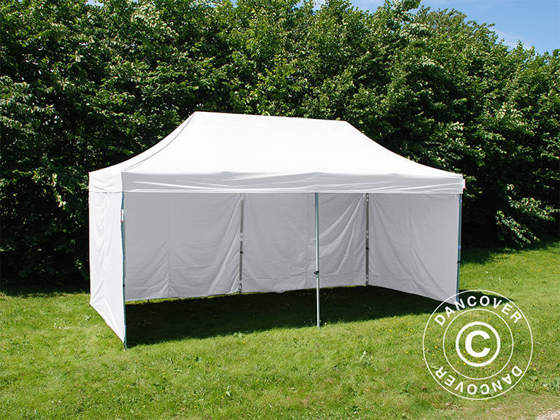 Snabbtält FleXtents® PRO, Medicinskt & Nödsituationstält, 3x6m, Vit, inkl. 6 sidoväggar - Image 5