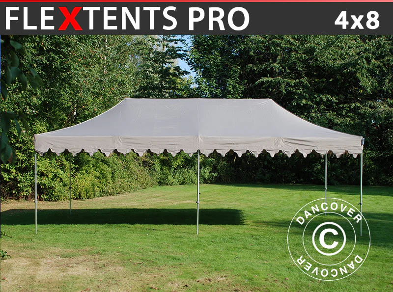 Snabbtält FleXtents PRO "Morocco" 4x8m Latte
