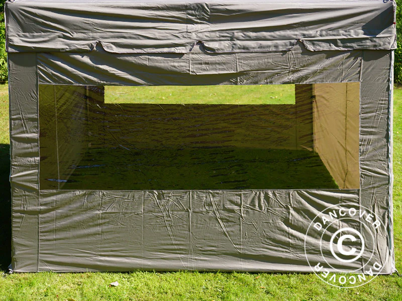 Snabbtält FleXtents PRO Peak Pagoda 3x3m Latte, inkl. 4 sidoväggar - Image 16