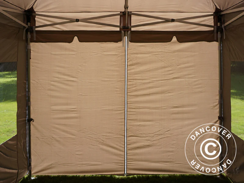 Snabbtält FleXtents PRO Peak Pagoda 3x3m Latte, inkl. 4 sidoväggar - Image 23
