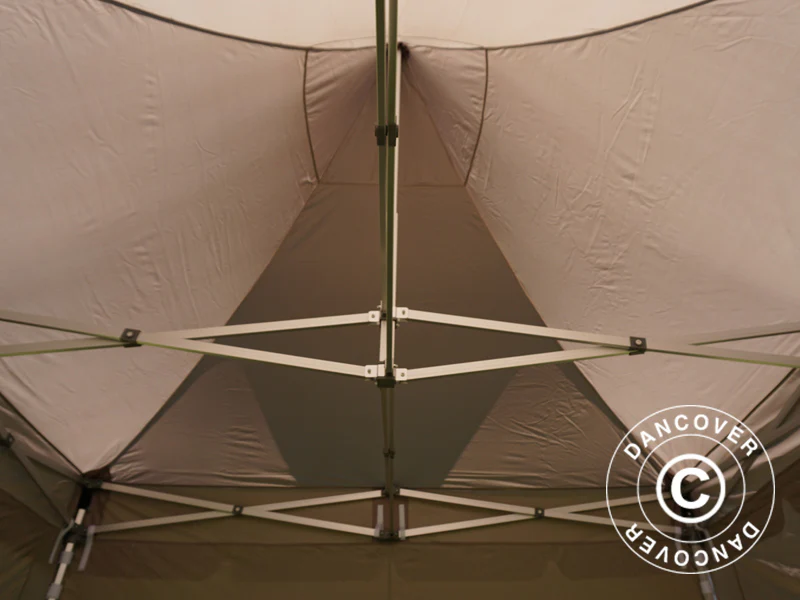 Snabbtält FleXtents PRO Peak Pagoda 3x3m Latte, inkl. 4 sidoväggar - Image 27