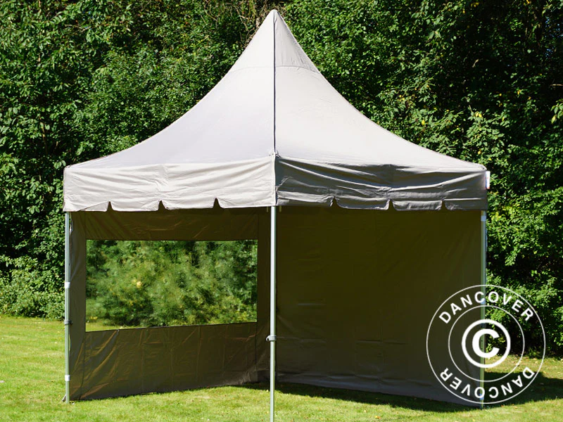 Snabbtält FleXtents PRO Peak Pagoda 3x3m Latte, inkl. 4 sidoväggar - Image 32