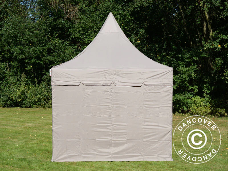 Snabbtält FleXtents PRO Peak Pagoda 3x3m Latte, inkl. 4 sidoväggar - Image 9