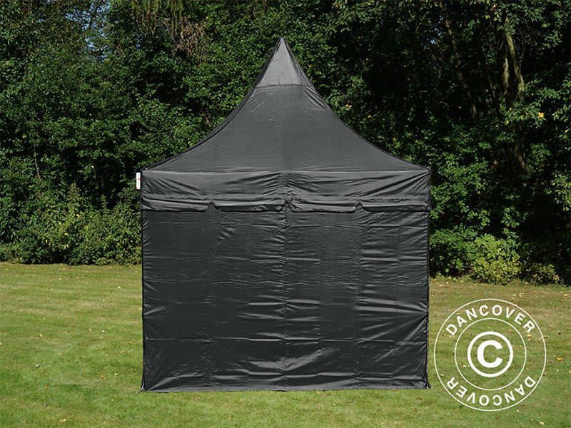 Snabbtält FleXtents PRO Peak Pagoda 3x3m Svart, inkl. 4 sidoväggar - Image 3