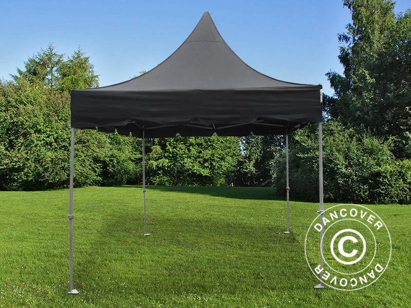 Snabbtält FleXtents PRO Peak Pagoda 3x3m Svart, inkl. 4 sidoväggar - Image 5