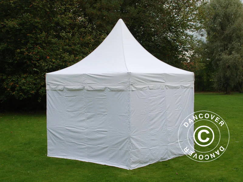 Snabbtält FleXtents PRO Peak Pagoda 3x3m Vit, inkl. 4 sidor - Image 4