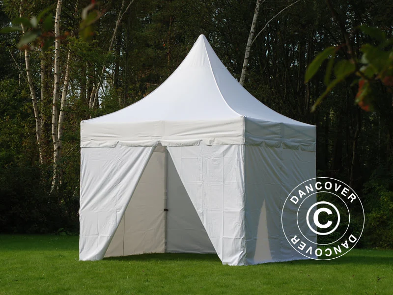 Snabbtält FleXtents PRO Peak Pagoda 3x3m Vit, inkl. 4 sidor - Image 5
