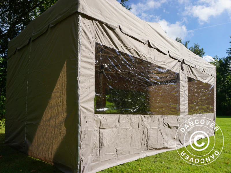 Snabbtält FleXtents PRO Peak Pagoda 3x6m Latte, inkl. 6 sidoväggar - Image 10