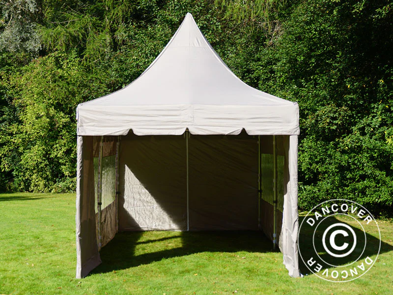 Snabbtält FleXtents PRO Peak Pagoda 3x6m Latte, inkl. 6 sidoväggar - Image 16