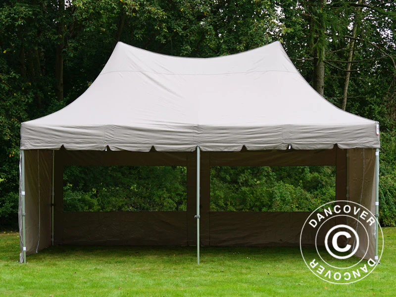 Snabbtält FleXtents PRO Peak Pagoda 3x6m Latte, inkl. 6 sidoväggar - Image 19