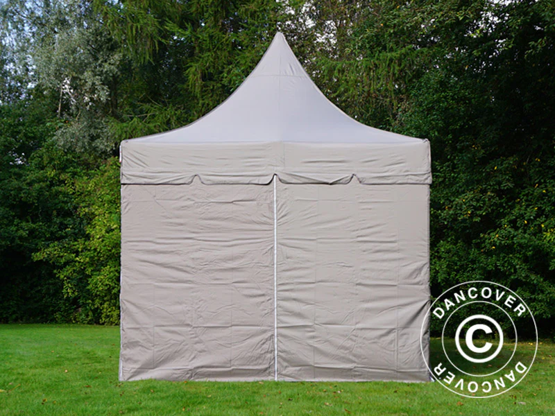 Snabbtält FleXtents PRO Peak Pagoda 3x6m Latte, inkl. 6 sidoväggar - Image 6