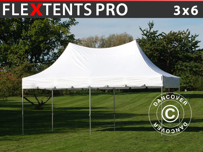 Snabbtält FleXtents PRO Peak Pagoda 3x6m Vit