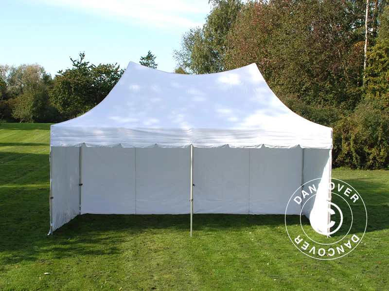 Snabbtält FleXtents PRO Peak Pagoda 3x6m Vit, inkl. 6 sidor - Image 3
