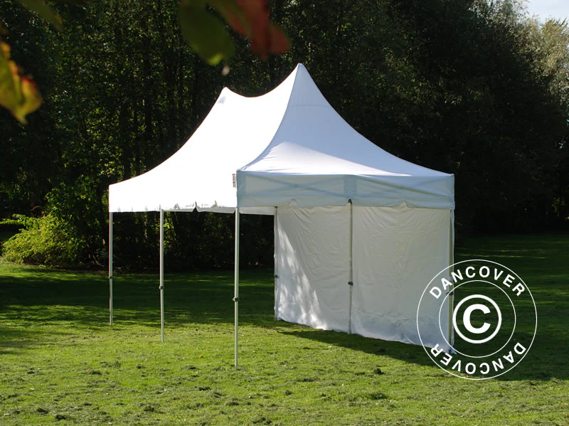 Snabbtält FleXtents PRO Peak Pagoda 3x6m Vit, inkl. 6 sidor - Image 6