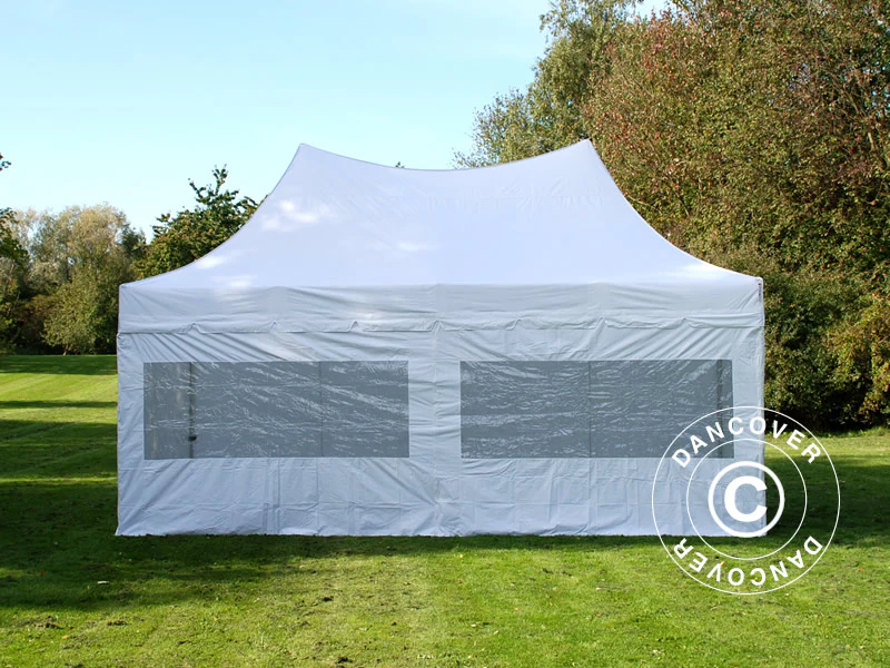 Snabbtält FleXtents PRO Peak Pagoda 3x6m Vit, inkl. 6 sidor - Image 8