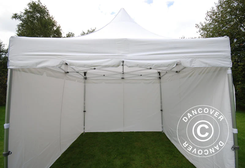 Snabbtält FleXtents PRO Peak Pagoda 4x4m Vit, inkl. 4 sidor - Image 8