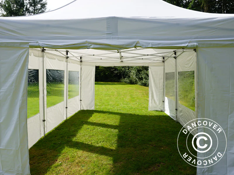 Snabbtält FleXtents PRO Peak Pagoda 4x6m Vit, inkl. 8 sidor - Image 15
